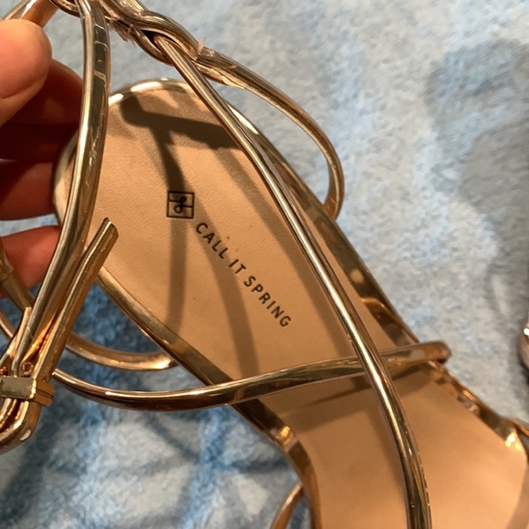 Gold call it spring heels size 7. 4 1/2 inches. - Picture 4 of 5